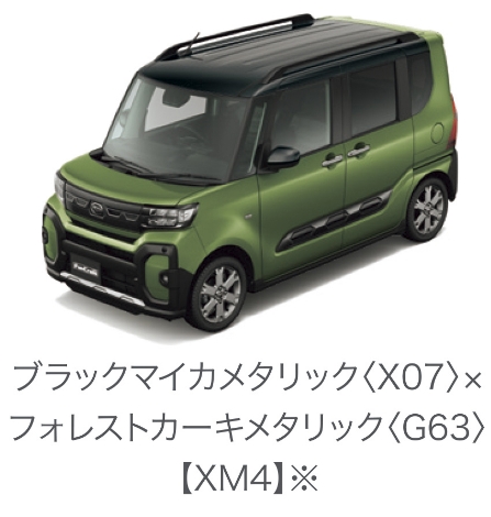 ブラックマイカメタリック×フォレストカーキメタリック